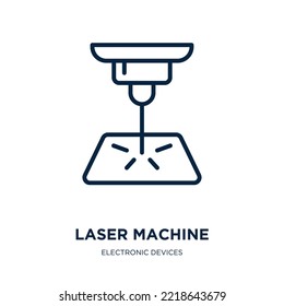 laser machine icon from electronic devices collection. Thin linear laser machine, technology, machine outline icon isolated on white background. Line vector laser machine sign, symbol for web and 