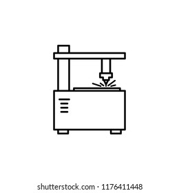 Laser machine icon. Element of laser application in production for mobile concept and web apps illustration. Thin line icon for website design and development, app development