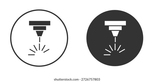 ícone da máquina a laser forma silhueta gráfico simples símbolos clipart