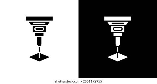 Laser machine icon symbol. Simple, flat design for web and mobile app