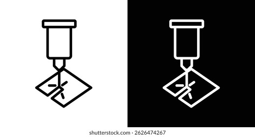Laser machine icon symbol template for graphic and web design