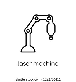 laser machine icon. Trendy modern flat linear vector laser machine icon on white background from thin line Electronic devices collection, outline vector illustration