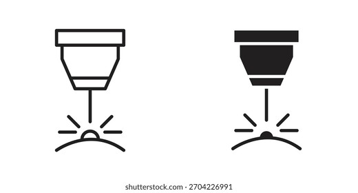 Laser machine icon vector, Symbol, logo illustrations