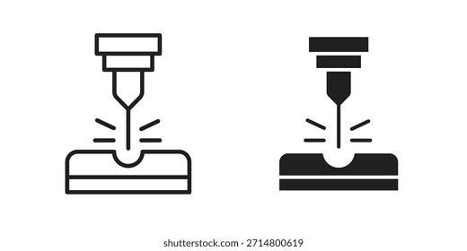 Vector del icono de la máquina del laser, símbolo, ilustraciones del logotipo