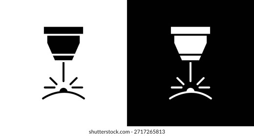 Vector del icono de la máquina del laser, símbolo, ilustraciones del logotipo