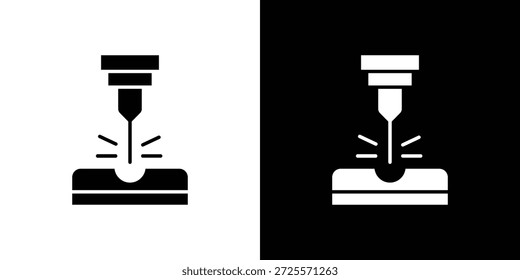 Vector del icono de la máquina del laser, símbolo, ilustraciones del logotipo