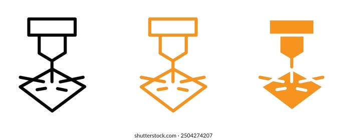 Laser machine icon web design in vector