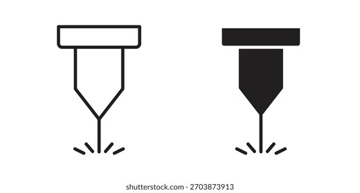 Laser machine icon for web design, mobile apps