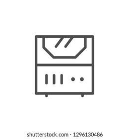 Laser machine line icon