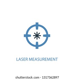 Laser measurement concept 2 colored icon. Simple blue element illustration. Laser measurement concept symbol design. Can be used for web and mobile UI/UX