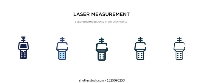 laser measurement icon in different style vector illustration. two colored and black laser measurement vector icons designed in filled, outline, line and stroke style can be used for web, mobile, ui