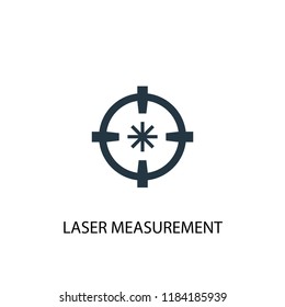 Laser measurement icon. Simple element illustration. Laser measurement concept symbol design. Can be used for web and mobile.