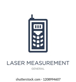 laser measurement icon. Trendy flat vector laser measurement icon on white background from General collection, vector illustration can be use for web and mobile, eps10