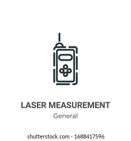 Laser measurement outline vector icon. Thin line black laser measurement icon, flat vector simple element illustration from editable general concept isolated stroke on white background