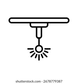 Línea de fusión láser icono de colección de Vector