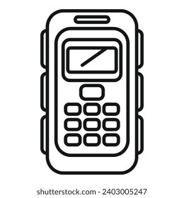 Laser meter icon outline vector. Level distance. Digital industrial deep