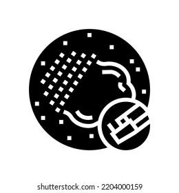 laser mole removal glyph icon vector. laser mole removal sign. isolated symbol illustration