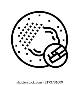 laser mole removal line icon vector. laser mole removal sign. isolated contour symbol black illustration