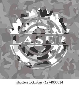 Laser on grey camo pattern