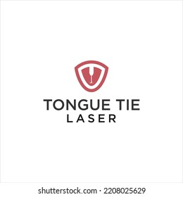 Laser Operation Treatment For Tongue Tie Lip Logo Design 