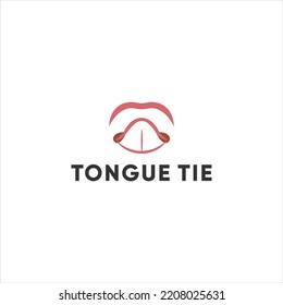 Laser Operation Treatment For Tongue Tie Lip Logo Design 