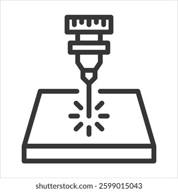 Laser Outline Icon Vector Illustration
