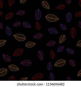 Laser Pattern of multicolored leaves on a dark background
