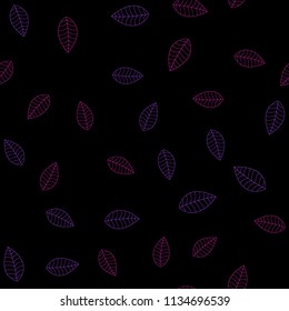 Laser Pattern of multicolored leaves on a dark background
