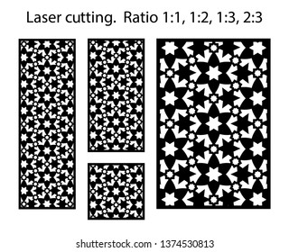 Laser Pattern Set Decorative Vector Panels Stock Vector (Royalty Free ...