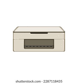 laser photo printer cartoon. digital document, print paper laser photo printer sign. isolated symbol vector illustration