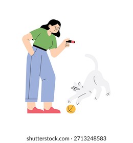 Laser Play Vector Flat Illustration EPS 10 Datei