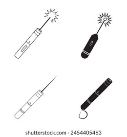 Laser pointer icon vector illustration symbol design