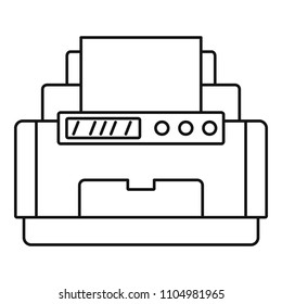 Laser printer icon. Outline illustration of laser printer vector icon for web design isolated on white background