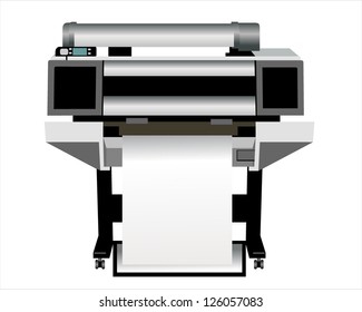  laser printer isolated on white background