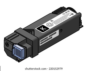 A Laser Printer Toner Cartridge - Black.