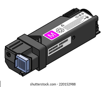 A Laser Printer Toner Cartridge - Magenta.