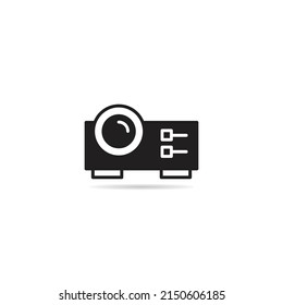 icono del proyector láser en fondo blanco