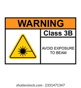 Icono de la etiqueta 3B, símbolo de información de seguridad, ilustración vectorial.