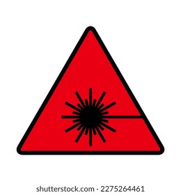 Symbol für Laserstrahlung, Symbol für Sicherheitsinformationen Vektorgrafik.