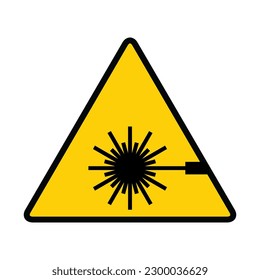 Symbol für Laserstrahlung, Symbol für Sicherheitsinformationen Vektorgrafik.