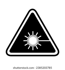 Symbol für Laserstrahlung, Symbol für Sicherheitsinformationen Vektorgrafik.