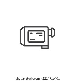 Laser rangefinder line icon. linear style sign for mobile concept and web design. Laser telemeter outline vector icon. Symbol, logo illustration. Vector graphics