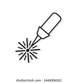 laser ray icon- vector illustration