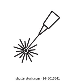 laser ray icon- vector illustration