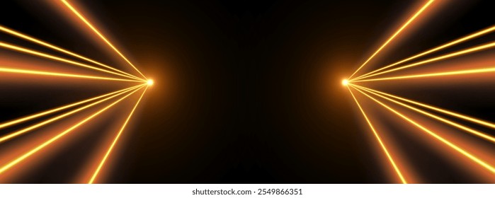 Laser rays or beams, glowing neon lines, bright futuristic background.