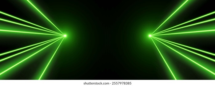 Laser rays or beams, glowing neon lines, bright futuristic background.