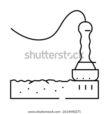 laser resurfacing line icon vector. laser resurfacing sign. isolated contour symbol black illustration