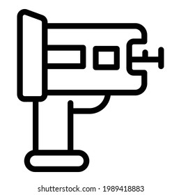 Laser ruler icon. Outline Laser ruler vector icon for web design isolated on white background