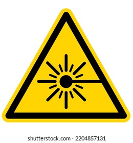 Laser Safety Yellow Triangle Warning Sign Symbol