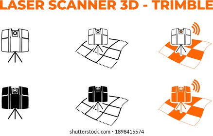 Laser scanner 3D icon - Trimble 